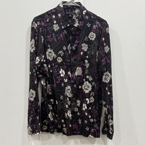 Floral Black and Purple Men’s Top